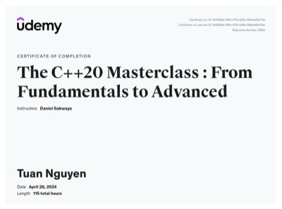 The C++20 Masterclass: From Fundamentals to Advanced